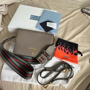 Prada Vit Daino in Clay Grey